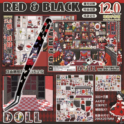 DIY miniature Scene Sticker DuJiang Vol. 12 Organizing the Dollhouse - L 1
