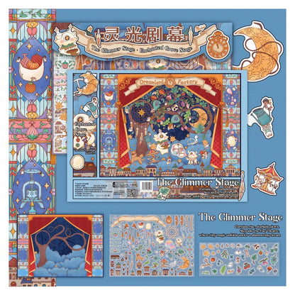 DIY mininature Scene Sticker DA MAI LUOLUO Vol. 8 The Glimmer Stage The Hat's Pay Tea Party Hazelnut Journey Golden Twist of Fate - L 3