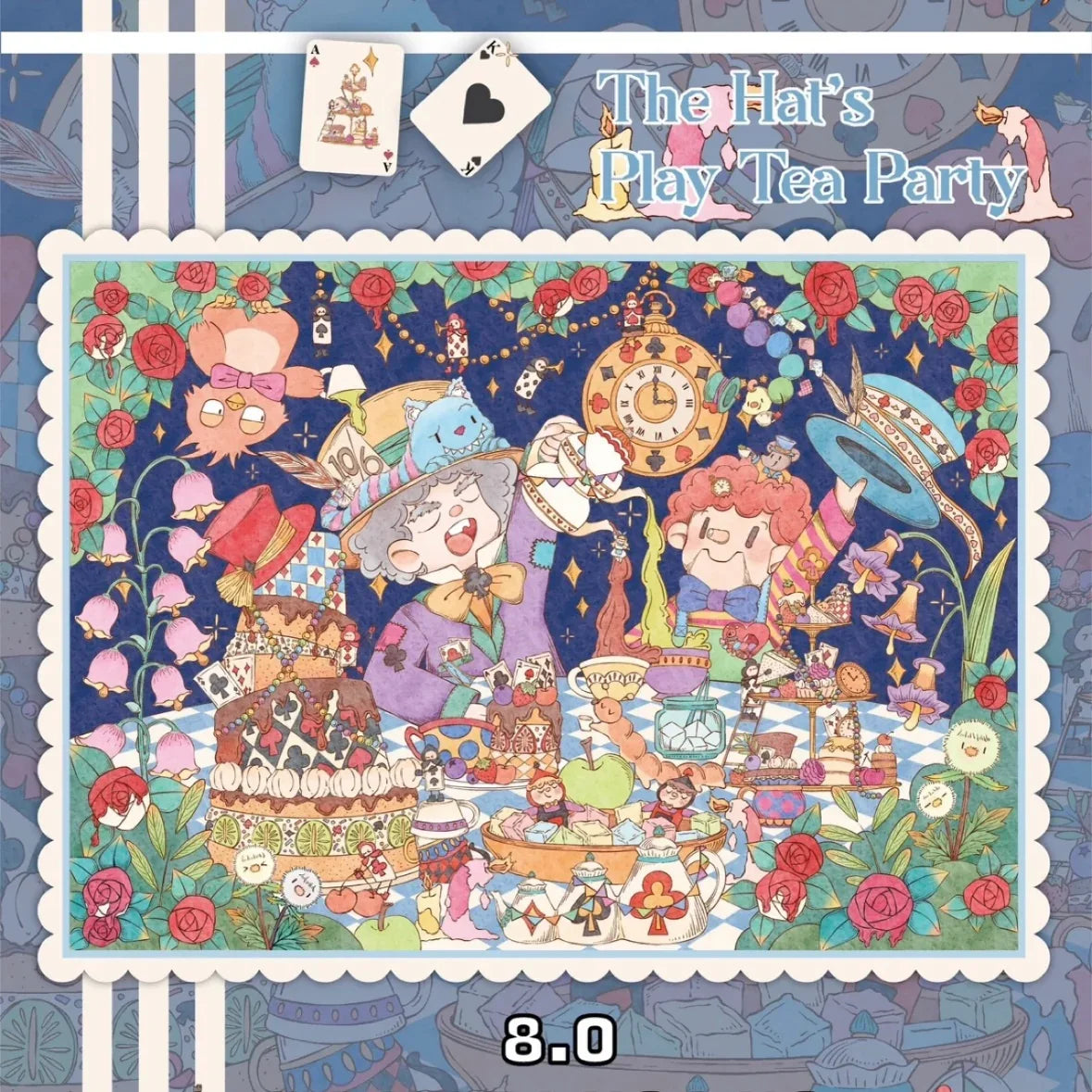 DIY mininature Scene Sticker DA MAI LUOLUO Vol. 8 The Glimmer Stage The Hat's Pay Tea Party Hazelnut Journey Golden Twist of Fate - L 7