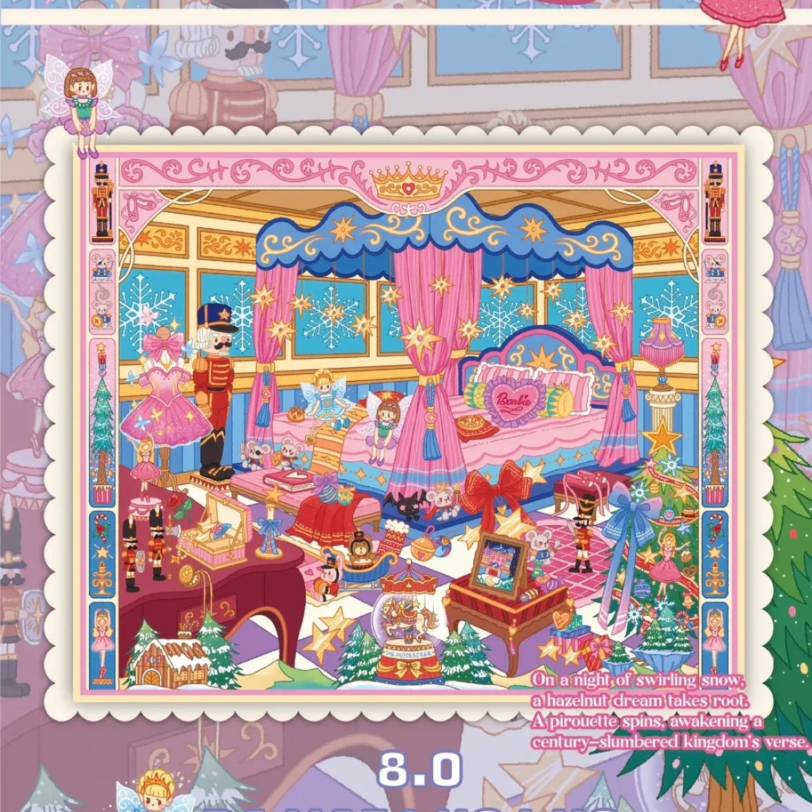 DIY mininature Scene Sticker DA MAI LUOLUO Vol. 8 The Glimmer Stage The Hat's Pay Tea Party Hazelnut Journey Golden Twist of Fate - L 8