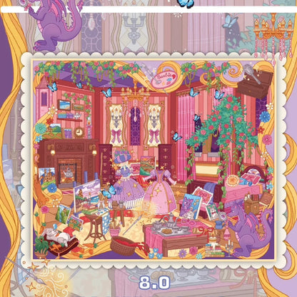DIY mininature Scene Sticker DA MAI LUOLUO Vol. 8 The Glimmer Stage The Hat's Pay Tea Party Hazelnut Journey Golden Twist of Fate - L 9
