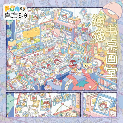 Vol. 5 Cat Desk Studio Sweet Dream Sea Star Sketch + Fragrant Corner + Sea Residence - L