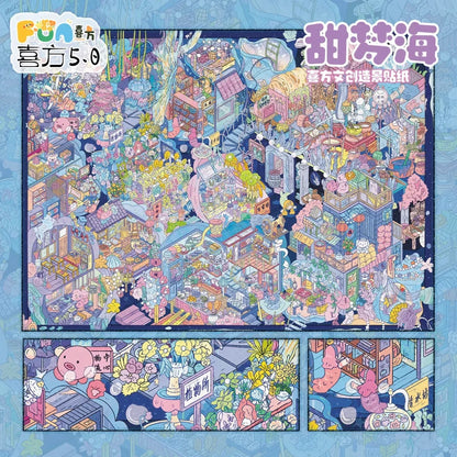 Vol. 5 Cat Desk Studio Sweet Dream Sea Star Sketch + Fragrant Corner + Sea Residence - L