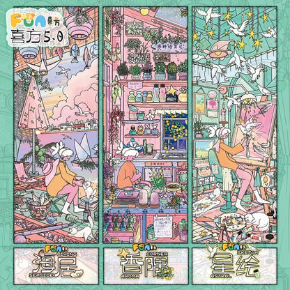 Vol. 5 Cat Desk Studio Sweet Dream Sea Star Sketch + Fragrant Corner + Sea Residence - L