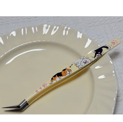Tweezers - Cats and Dogs Puppy Angled Tip Tweezers Kitty Curved Tip Tweezers