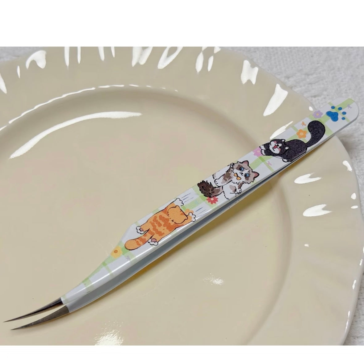 Tweezers - Cats and Dogs Puppy Angled Tip Tweezers Kitty Curved Tip Tweezers