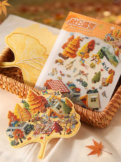 DIY miniature Scene Sticker KETCHUP Girl KETCHUP Girl Needle-embroidered Autumn Bountiful Autumn Autumn Forest Walk Autumn Camping Autumn Courtyard Tales - S 4