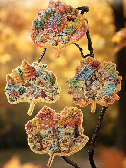 DIY miniature Scene Sticker KETCHUP Girl KETCHUP Girl Needle-embroidered Autumn Bountiful Autumn Autumn Forest Walk Autumn Camping Autumn Courtyard Tales - S 5