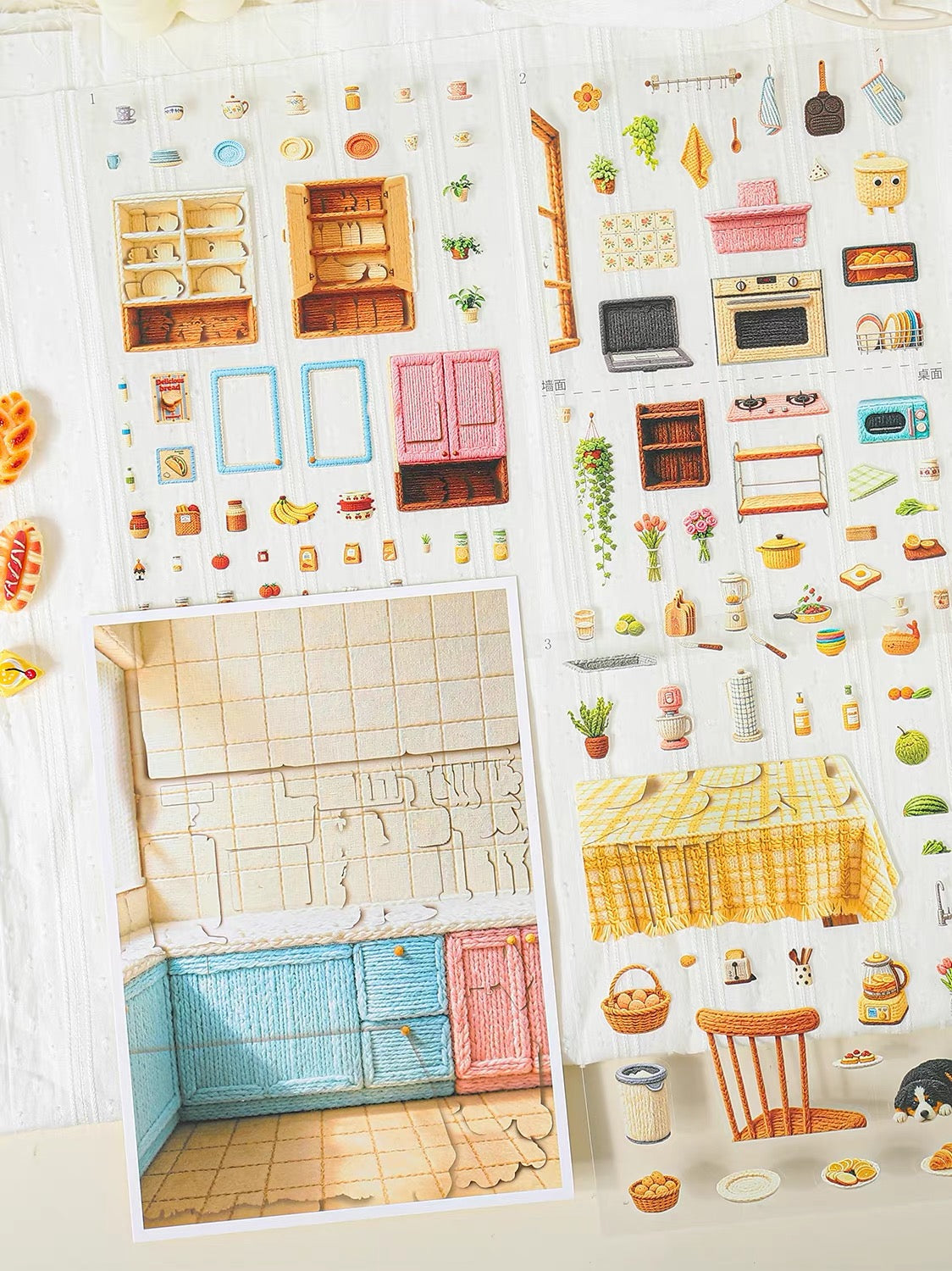 DIY miniature Scene Sticker KETCHUP Girl KETCHUP Girl Corners of the Home Series A corner of the kitchen A corner of the desk - M 2