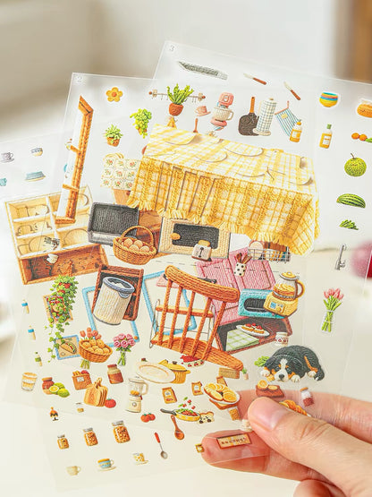 DIY miniature Scene Sticker KETCHUP Girl KETCHUP Girl Corners of the Home Series A corner of the kitchen A corner of the desk - M 3