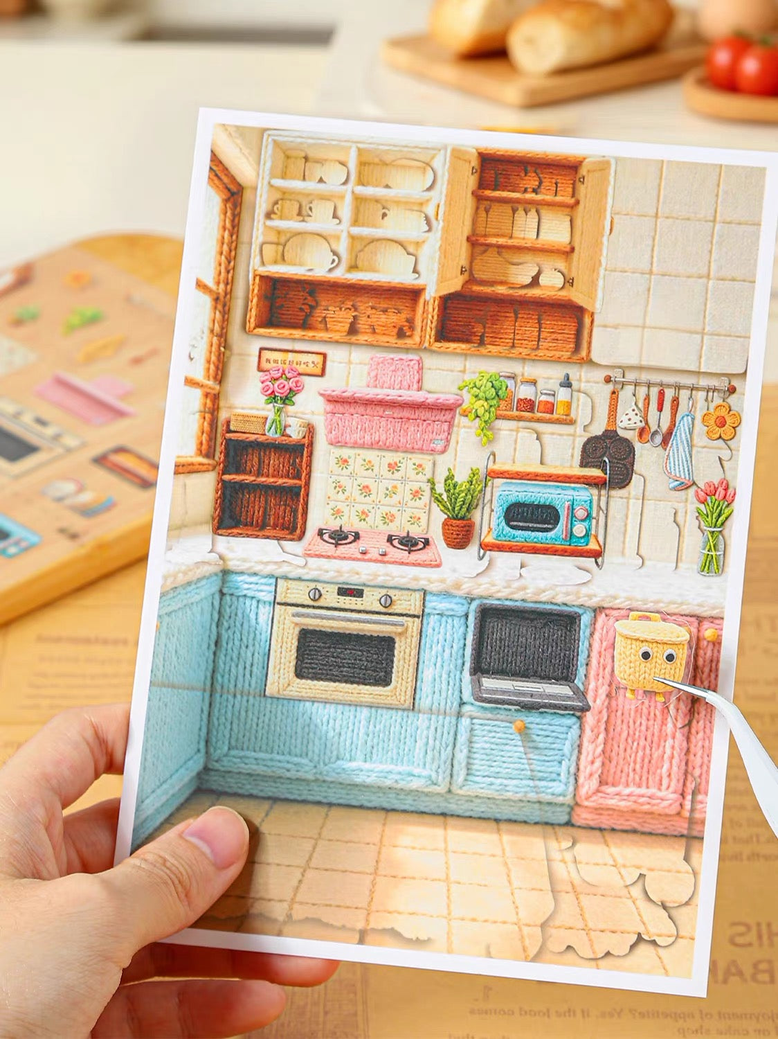 DIY miniature Scene Sticker KETCHUP Girl KETCHUP Girl Corners of the Home Series A corner of the kitchen A corner of the desk - M 4
