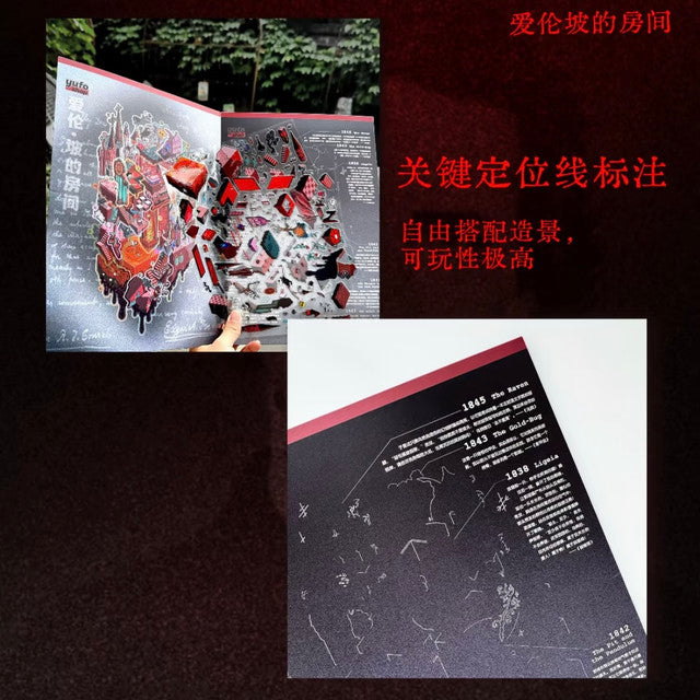 DIY mininature Scene Sticker yofu Vol. 1 Writers’ Rooms Lu Xun’s Room Edgar Allan Poe’s Room - L 7