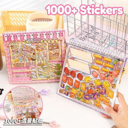 DIY mininature Scene Sticker GEILI Supermarket restock theme scene sticker book 1 book - L 3