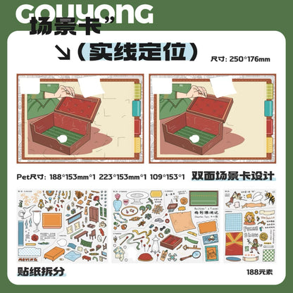DIY miniature Scene Sticker GouYong Vol. 2 Gulliver's Travels Series Lilliput Brobdingnag Laputa Land of the Houyhnhnms - L 3