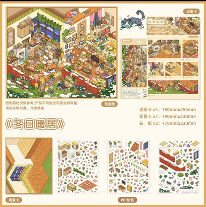 DIY mininature Scene Sticker HeiBao Vol. 10  - L 4