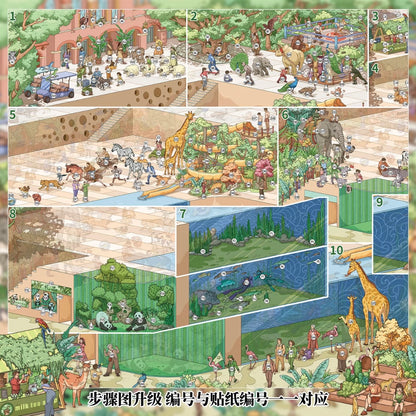 DIY miniature Scene Sticker Muddy Vol. 7 Green Shade Sanatorium Multidimensional Fantasy Realm - XL 3