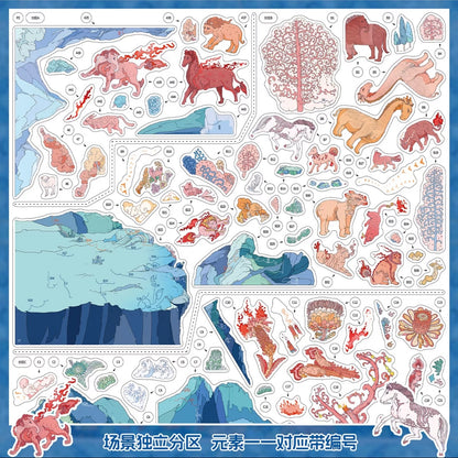 DIY miniature Scene Sticker Muddy Muddy Vol. 8 Mountain Sea - Lark Vitality - L 2
