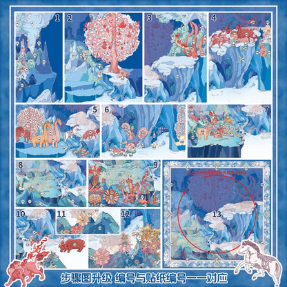 DIY miniature Scene Sticker Muddy Muddy Vol. 8 Mountain Sea - Lark Vitality - L 4