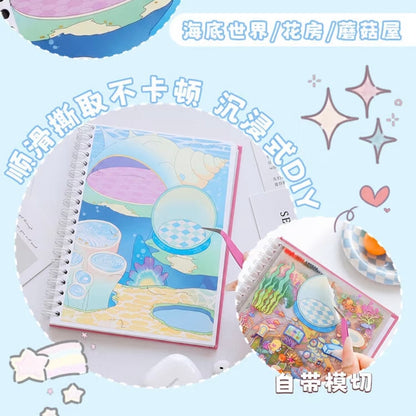 DIY miniature Scene Sticker HeiTaoMao Where to Play N-Pack Set Collection book - L 4