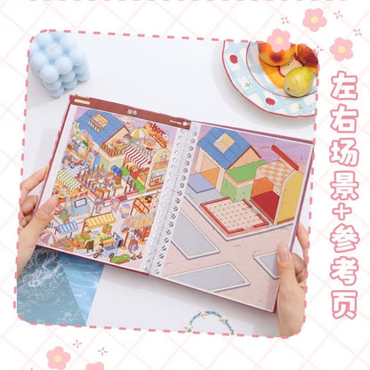 DIY miniature Scene Sticker HeiTaoMao Where to Play N-Pack Set Collection book - L 6