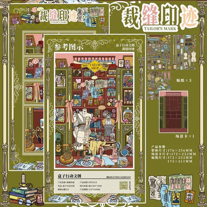 DIY mininature Scene Sticker HEZIXINGDONG vol.3 Detective Files Traveler's Memories Captain's Log Tailor's Imprints - L 4