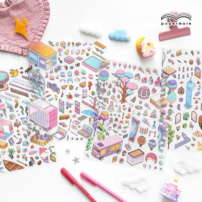 DIY mininature Scene Sticker Infeel.me Big Corner Vol. 3 Fantasy City - L 5