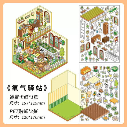 Cozy Room Series Vol. 1 Midnight Art Studio Lovely Attic Oxygen Station Starlight Bookshop - M