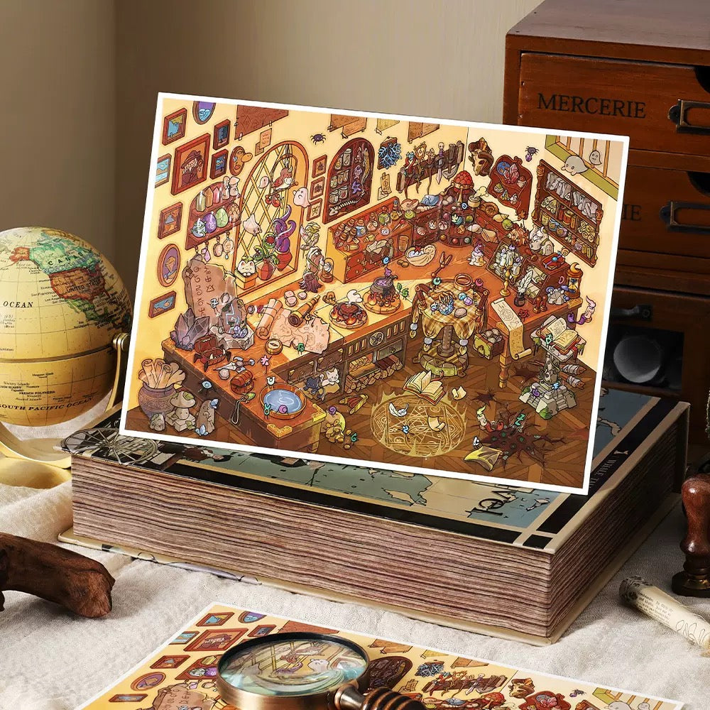 DIY miniature Scene Sticker Infeel.me Cozy Room Series Vol. 12 Ruins Explorer Apocalypse Billiards - L 5