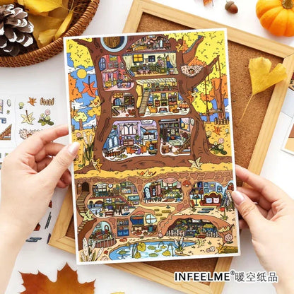 DIY mininature Scene Sticker Infeel.me Cozy Room Series Vol. 25 Star Apple Treehouse - L 3