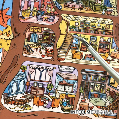 DIY mininature Scene Sticker Infeel.me Cozy Room Series Vol. 25 Star Apple Treehouse - L 7