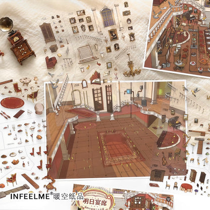 DIY miniature Scene Sticker Infeel.me Vol. 35 My Little House Tomorrow's Banquet Steampunk Castle - L 3