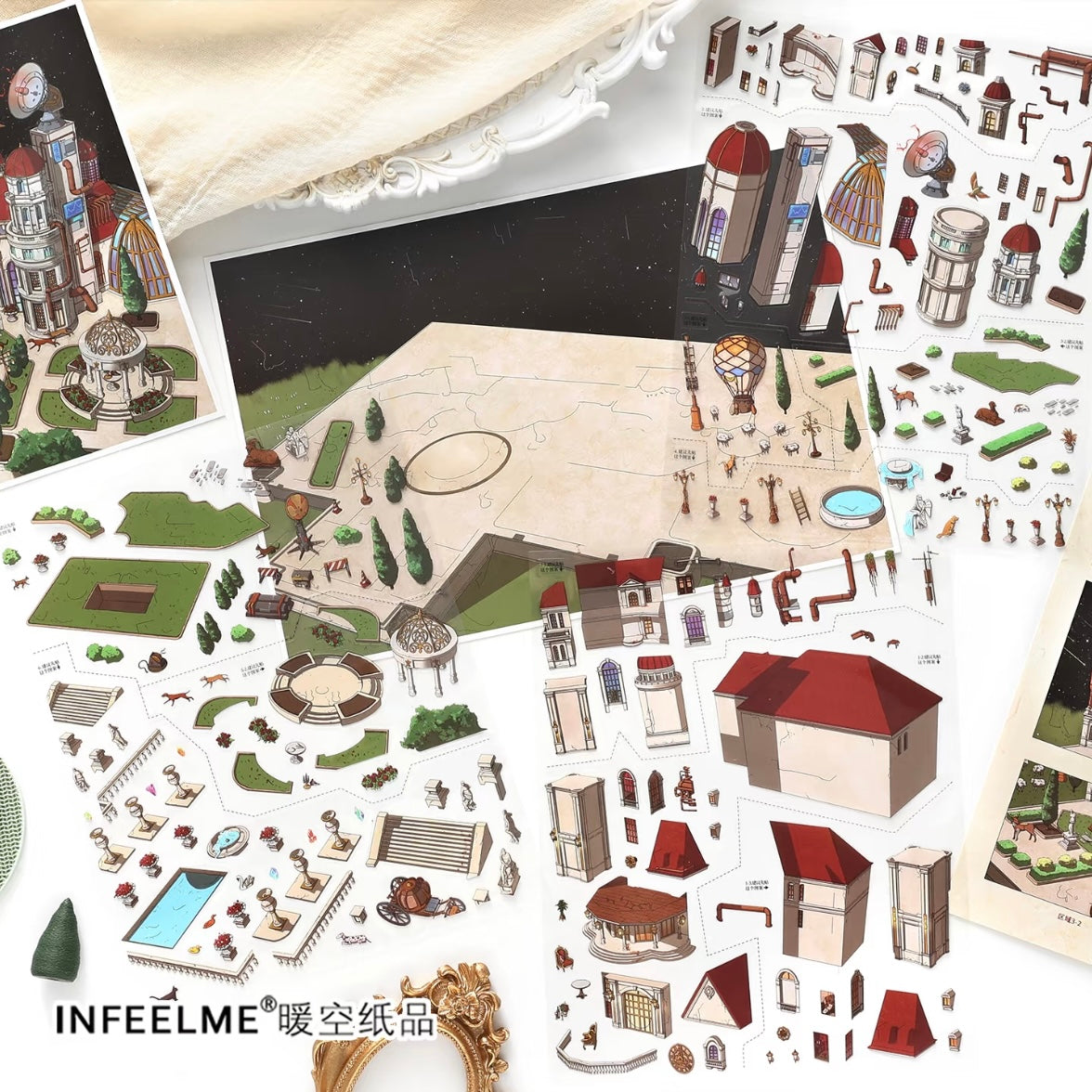 DIY miniature Scene Sticker Infeel.me Vol. 35 My Little House Tomorrow's Banquet Steampunk Castle - L 7