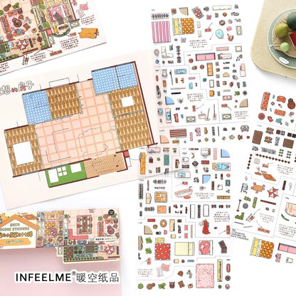 DIY mininature Scene Sticker Infeel.me Cozy Room Series Vol. 37 Ideal Home Dream Villa - L 3