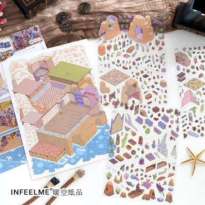DIY miniature Scene Sticker Infeel.me Cozy Room Series Vol. 39 Grotto Mystery Vampire Manor - XL 2