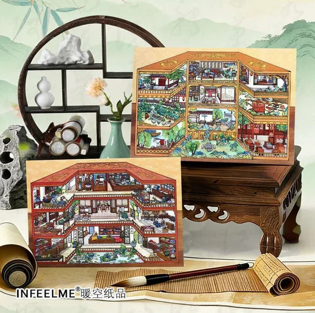 DIY mininature Scene Sticker Infeel.me Boutique series Vol. 42 East Market Alley West Wing Residence - L 1