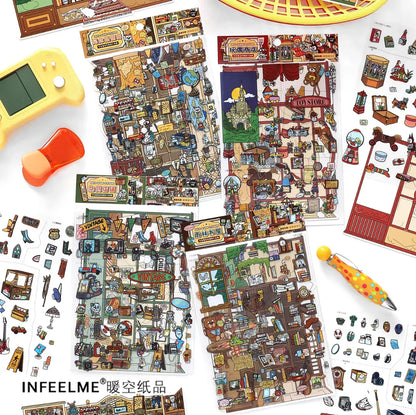 DIY mininature Scene Sticker Infeel.me Boutique series Vol. 45 Souvenir Shop Rainforest Bookstore Doll Store General Store - M 6