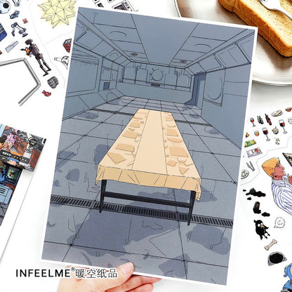 DIY mininature Scene Sticker Infeel.me Boutique series Vol. 48 Mechanical Restaurant - L 4