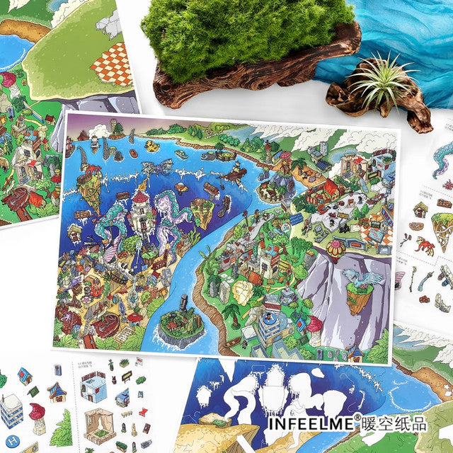 DIY mininature Scene Sticker Infeel.me Boutique series Vol. 50 Coastal Realm Gloomy Continent - L 2