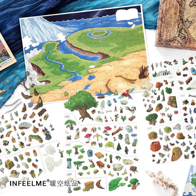 DIY mininature Scene Sticker Infeel.me Boutique series Vol. 50 Coastal Realm Gloomy Continent - L 3
