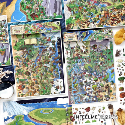 DIY mininature Scene Sticker Infeel.me Boutique series Vol. 50 Coastal Realm Gloomy Continent - L 5