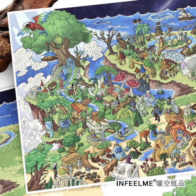 DIY mininature Scene Sticker Infeel.me Boutique series Vol. 50 Coastal Realm Gloomy Continent - L 9