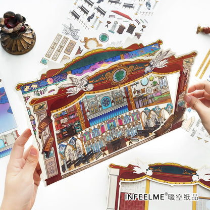 DIY miniature Scene Sticker Infeel.me Today's Open Vol. 53 Bell Tower Prayer Swan Lake The Drunken Beauty Mulan Goes to War - XL 7