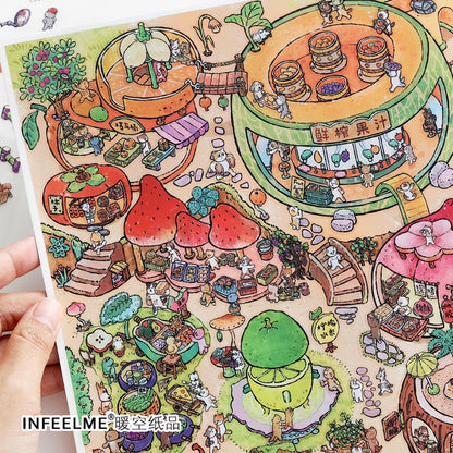 DIY mininature Scene Sticker Infeel.me Boutique series Vol. 54 Vegetable Garden Village Orchard Market - L 3