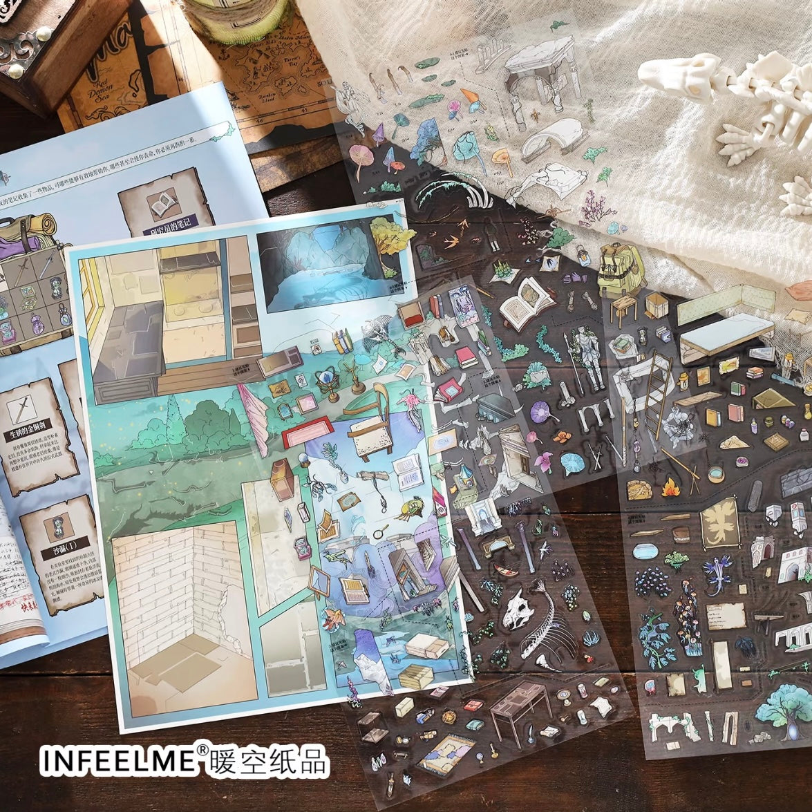 DIY miniature Scene Sticker Infeel.me Infeel.me Vol. 40 Castle Heist Mystery of Another World - L 3