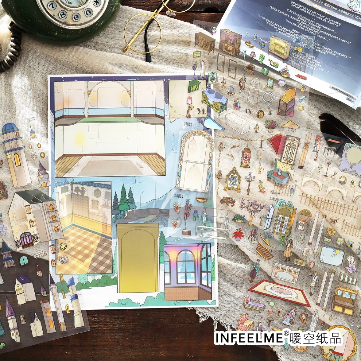 DIY miniature Scene Sticker Infeel.me Infeel.me Vol. 40 Castle Heist Mystery of Another World - L 6
