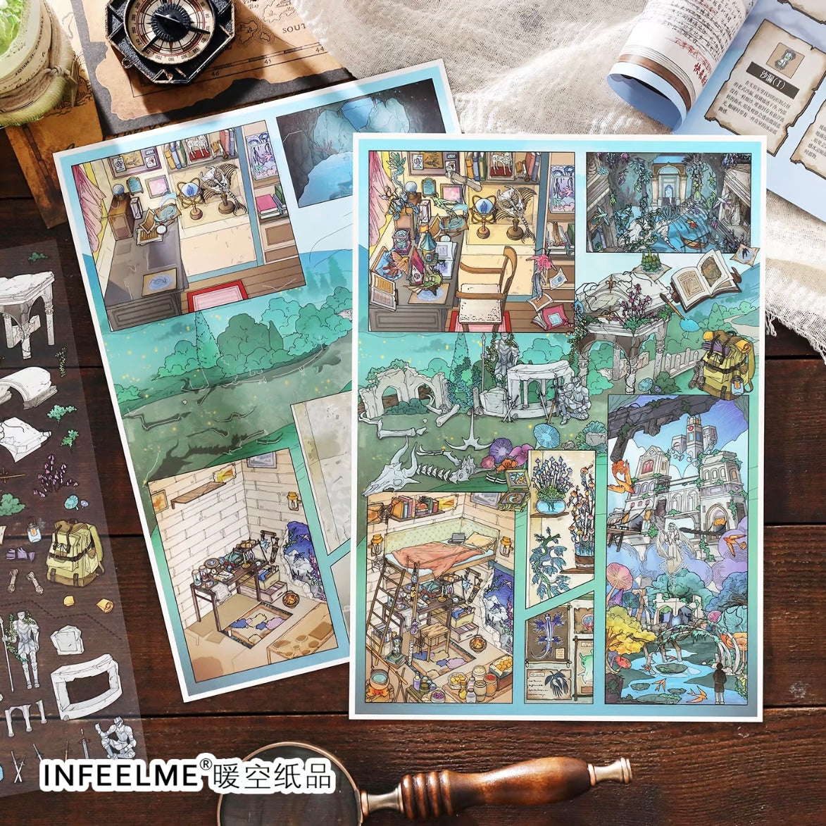 DIY miniature Scene Sticker Infeel.me Infeel.me Vol. 40 Castle Heist Mystery of Another World - L 7