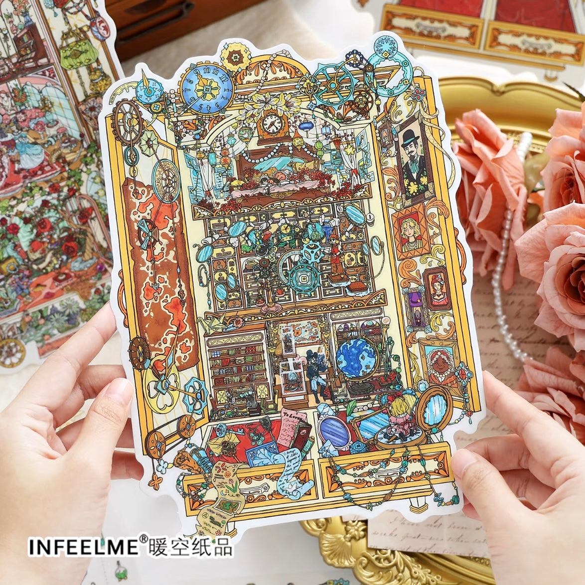 DIY miniature Scene Sticker Infeel.me Infeel.me Vol. 42 Regret Restoration Bureau The Vanished Ballroom - L 2
