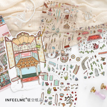 DIY miniature Scene Sticker Infeel.me Infeel.me Vol. 42 Regret Restoration Bureau The Vanished Ballroom - L 4