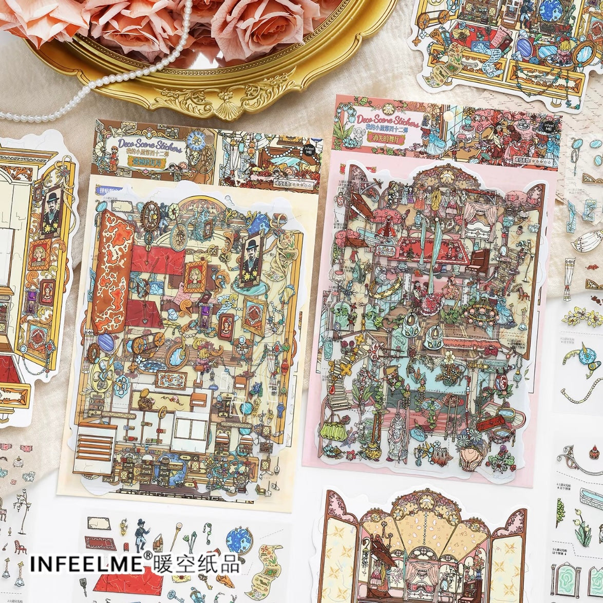 DIY miniature Scene Sticker Infeel.me Infeel.me Vol. 42 Regret Restoration Bureau The Vanished Ballroom - L 6