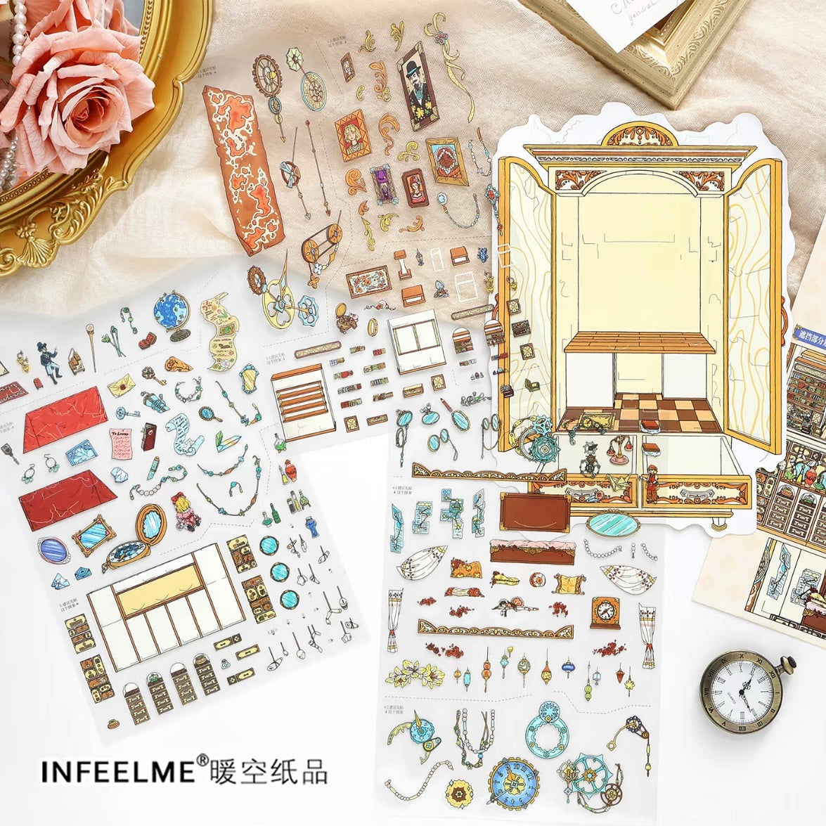 DIY miniature Scene Sticker Infeel.me Infeel.me Vol. 42 Regret Restoration Bureau The Vanished Ballroom - L 7